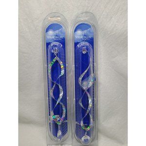 SPIRAL OF LIFE SUNCATCHER WITH SUCTION CUP HANGER 11 Inches- Lot Of 2